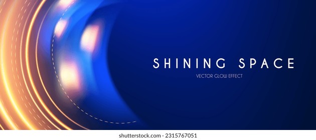 Motion light effect. Shining magic background and liquid speed light.