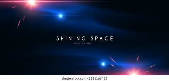 Motion light effect. Shining magic background and shining stars in space. Cosmos abstract background. Universe design