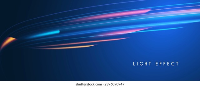 Motion light effect. Shining magic background and liquid speed light
