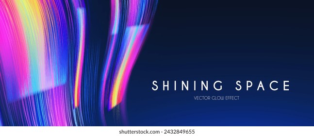 Motion light effect. Shining magic background and liquid speed light.