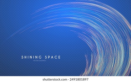 Motion light effect. Shining magic background and liquid speed light