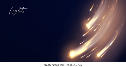 Motion light effect. Shining magic background and liquid speed light.