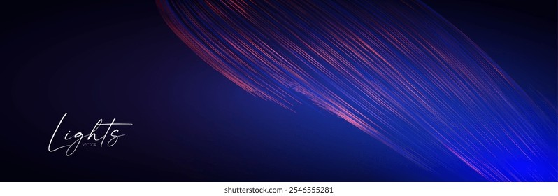 Motion light effect. Shining magic background and liquid speed light.