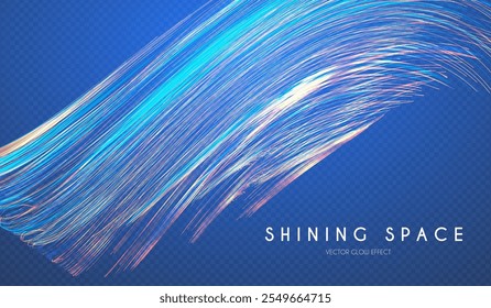 Motion light effect. Shining magic background and liquid speed light