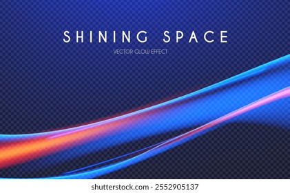 Motion light effect. Shining magic background and liquid speed light