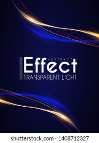 Motion Light Effect. Shining Wave. Glow Design Element.