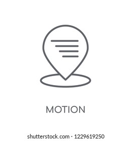 Motion linear icon. Modern outline Motion logo concept on white background from Maps and Locations collection. Suitable for use on web apps, mobile apps and print media.