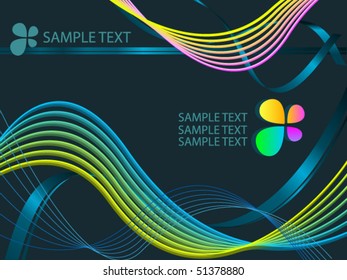 Motion lines on dark blue background