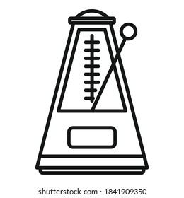 Motion metronome icon. Outline motion metronome vector icon for web design isolated on white background