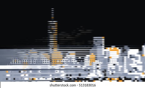 Motion mosaic skyline of New York