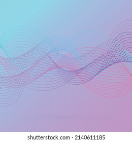 fondo vectorial abstracto de ondas de sonido multicolores de movimiento para la plantilla de portada del álbum, volantes, banner, imprimir