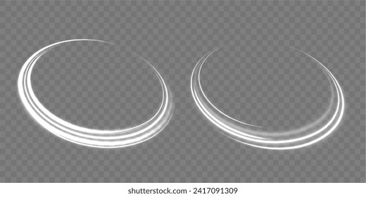 Motion neon speed and blur. Imitation of the exit of cold air from the air conditioner. White shiny sparks of spiral wave. Dynamic lines or rays. Vector illustration stream of fresh wind png.