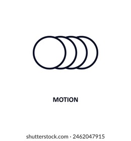 motion outline icon.  Thin line icon from artificial intelligence collection. Editable vector isolated on white background