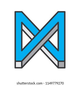Motion Paradox infinity logo icon vector.