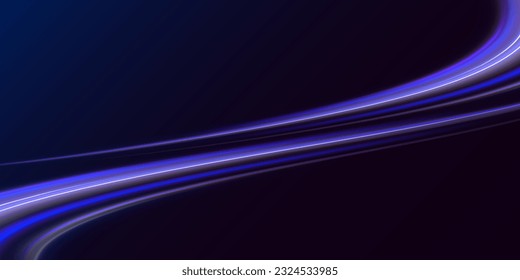 Motion pattern for banner or poster design background idea. Abstract laser beams of light. Chaotic neon rays of light. Blue light streak, fiber optic, speed line, futuristic background vector.	