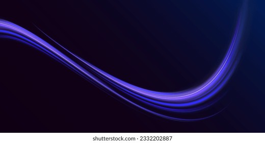 Motion pattern for banner or poster design background idea. Abstract laser beams of light. Chaotic neon rays of light. Blue light streak, fiber optic, speed line, futuristic background vector.	