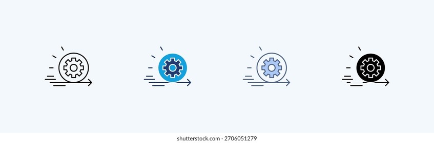 Motion Planning Multiple Icon Illustration Vector