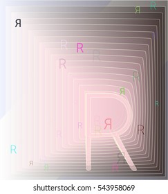 motion and R, artistic alphabet between company