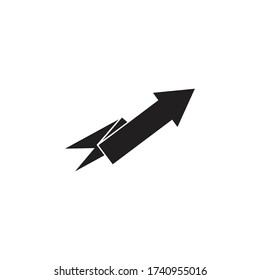 motion ribbon swoosh arrow symbol vector