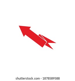 motion ribbon swoosh arrow symbol vector
