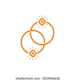 motion rings simple geometric design logo vector
