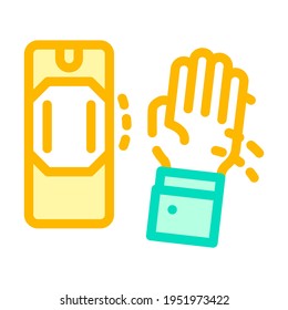 motion sensor color icon vector. motion sensor sign. isolated symbol illustration