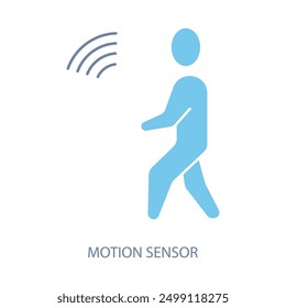 motion sensor concept line icon. Simple element illustration. motion sensor concept outline symbol design.