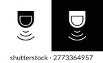 Motion sensor icon black clipart pack.