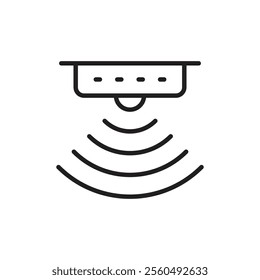 Motion sensor icon Black and white logo