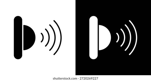 Ícone do sensor de movimento. Ícone de design simples em preto e branco