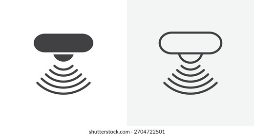 Motion sensor icon. collection of editable stroke line and solid flat styles.
