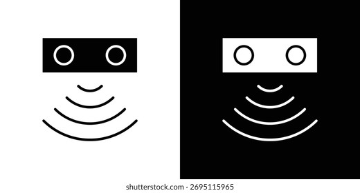 Motion sensor icon concept. silhouette icon.