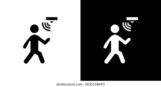 Motion sensor icon concept, vector illustration