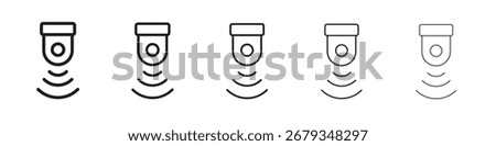 Motion sensor icon design symbol collection for graphic design. EPS 10