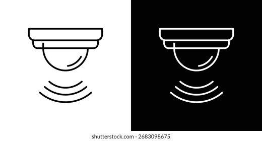 Ícone do sensor de movimento no traçado editável. Ilustração vetorial EPS 10.