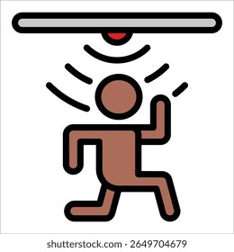 Motion Sensor Icon Element For Design