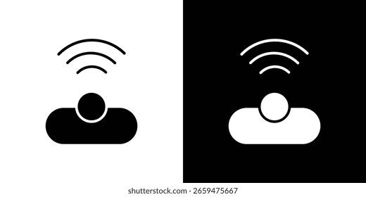 Icono del sensor de movimiento del paquete de Vector del diseño del estilo del glifo