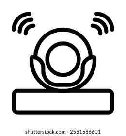 Motion sensor icon line style transparent