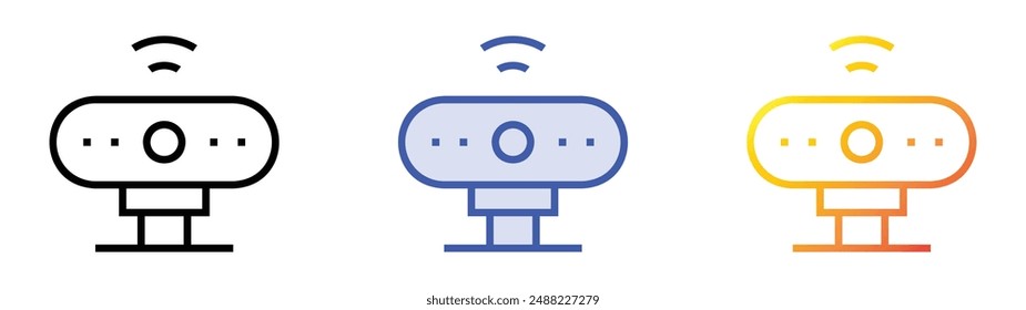 motion sensor icon. Linear, Blue Fill and Gradient Style Design Isolated On White Background