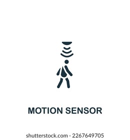 Motion sensor icon. Monochrome simple sign from security collection. Motion sensor icon for logo, templates, web design and infographics.