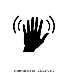 Motion sensor icon on white background