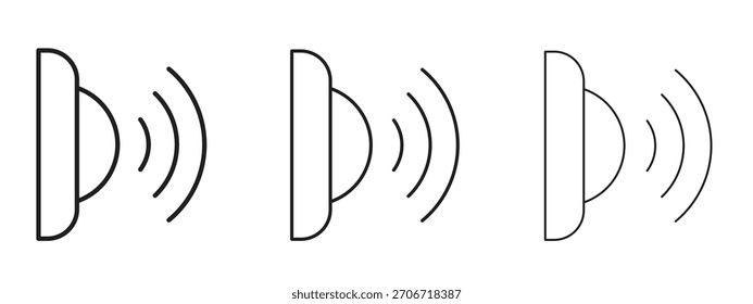 Icono del sensor de movimiento con estilo de contorno, diseños de Ilustración vectorial
