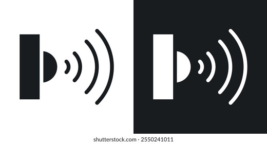 Paquete de iconos de sensor de movimiento en color negro.