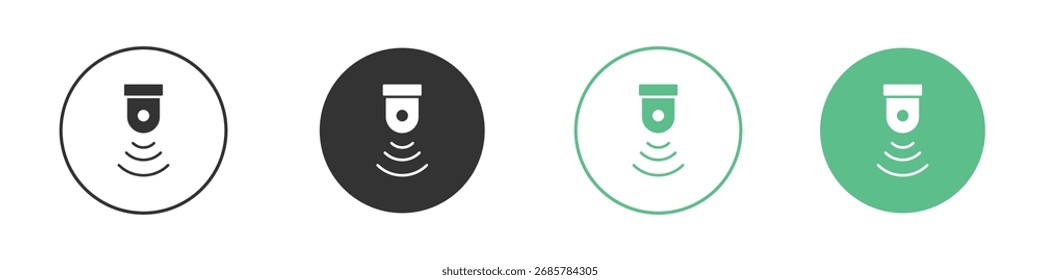 Bewegungssensor Symbol Symbol Illustration Doodle-Set. EPS10