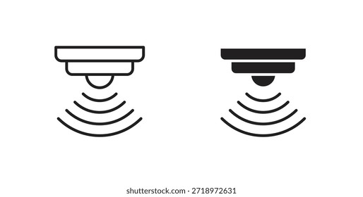 Icono del sensor de movimiento. Símbolo, ilustración del logotipo. conjunto de iconos gráficos