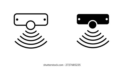 Elemento de Diseño gráfico del logotipo del símbolo del sensor de movimiento. EPS10
