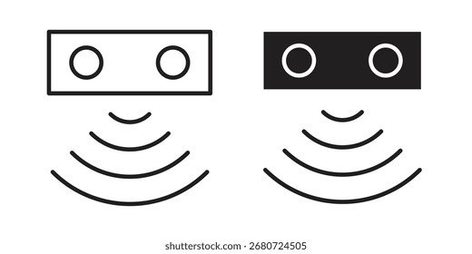 Motion sensor icon symbol shape. vector symbols.