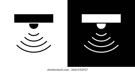 Símbolo del icono del sensor de movimiento. Diseño simple y plano para Web y App móvil