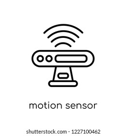 motion sensor icon. Trendy modern flat linear vector motion sensor icon on white background from thin line Artificial Intelligence, Future Technology collection, outline vector illustration