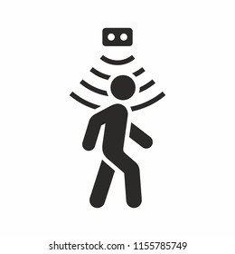 Motion Sensor Icon, Walking Man